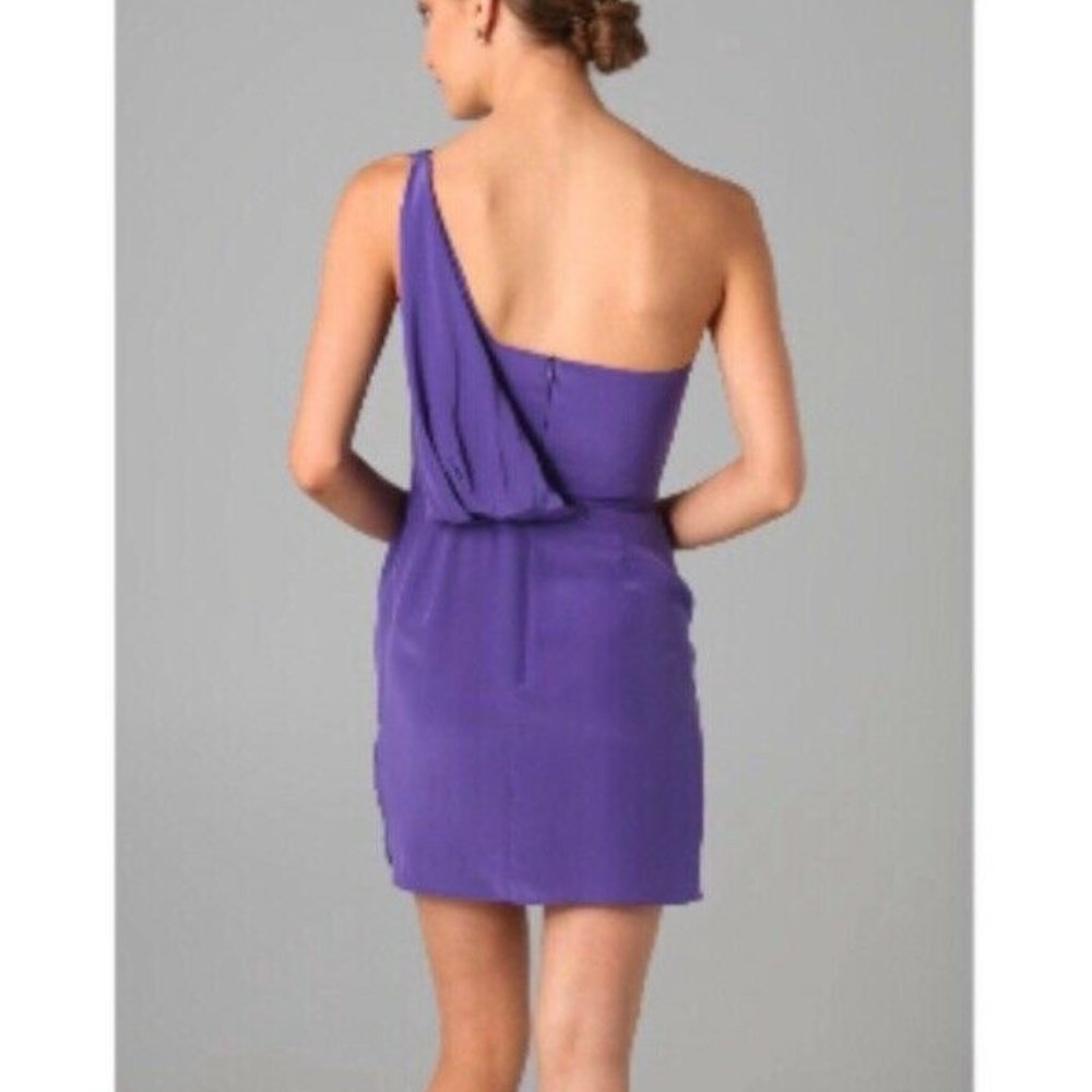 Zimmermann Mini Dress One Shoulder Draped Silk GUC - Picture 2 of 12